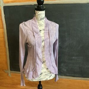 Simply Vera Vera Wang Lavender Sheer Cardigan